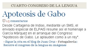 Aplauden a Gabo y se lo contamos por sms