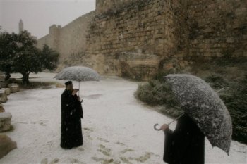 Nieve en Jerusalén