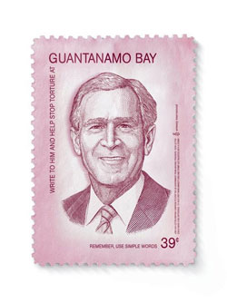 Imagen de Bush en una campaña de Amnistía Internacional