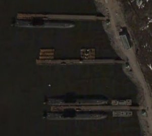 Submarinos de la clase Typhoon en Murmansk