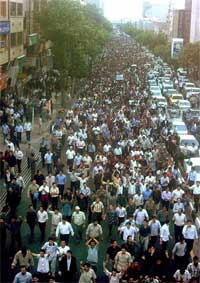 Manifestacin en Tabriz