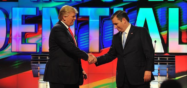 Cruz y Trump en las primarias, cuando se odiaban